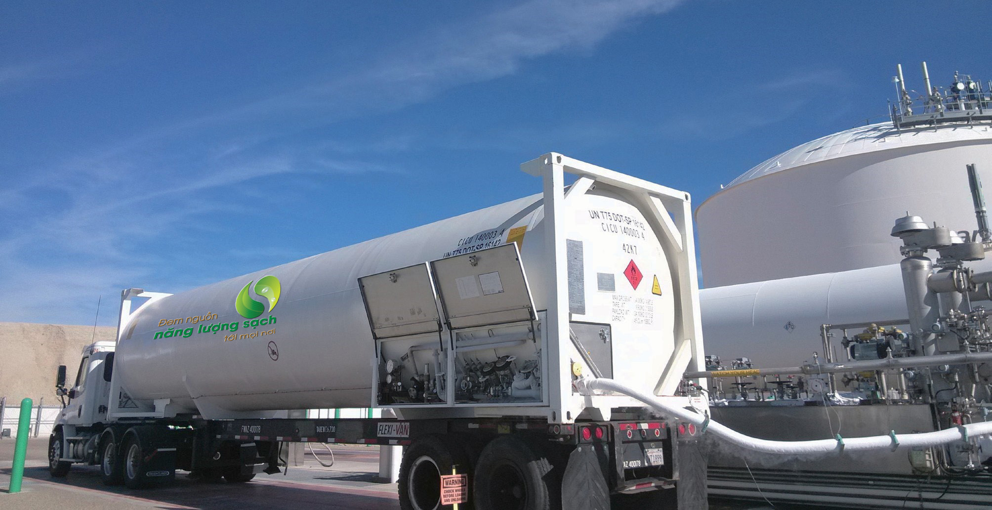 Xe bồn chuyên dụng vận chuyển khí LNG của CNG Việt Nam