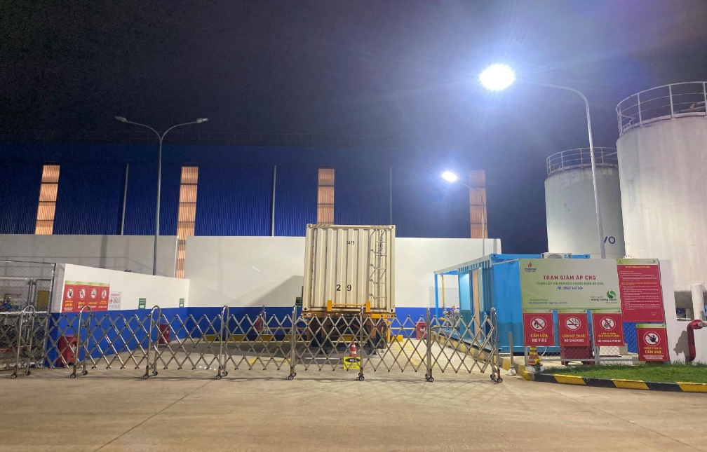 Mô hình trạm giảm áp khí CNG tại Pepsico do CNG Việt Nam cung cấp