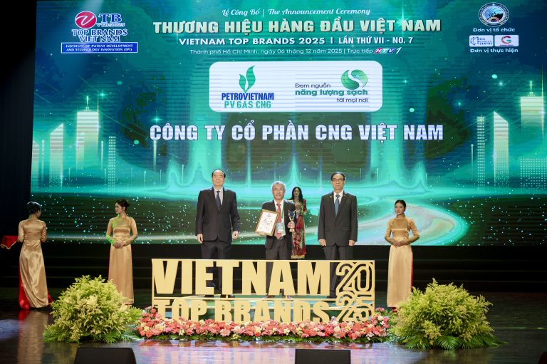 CNG Việt Nam nhận giải Vietnam Top Brands 2025