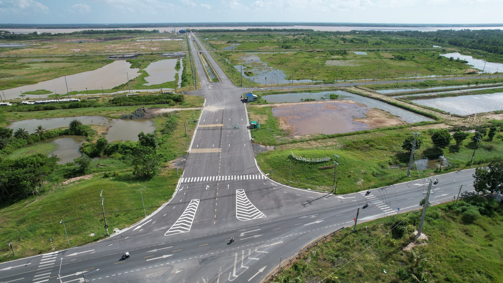 Hình ảnh 1 phần của dự án KCN Trần Đề vào tháng 3/2025